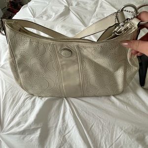 White coach bag